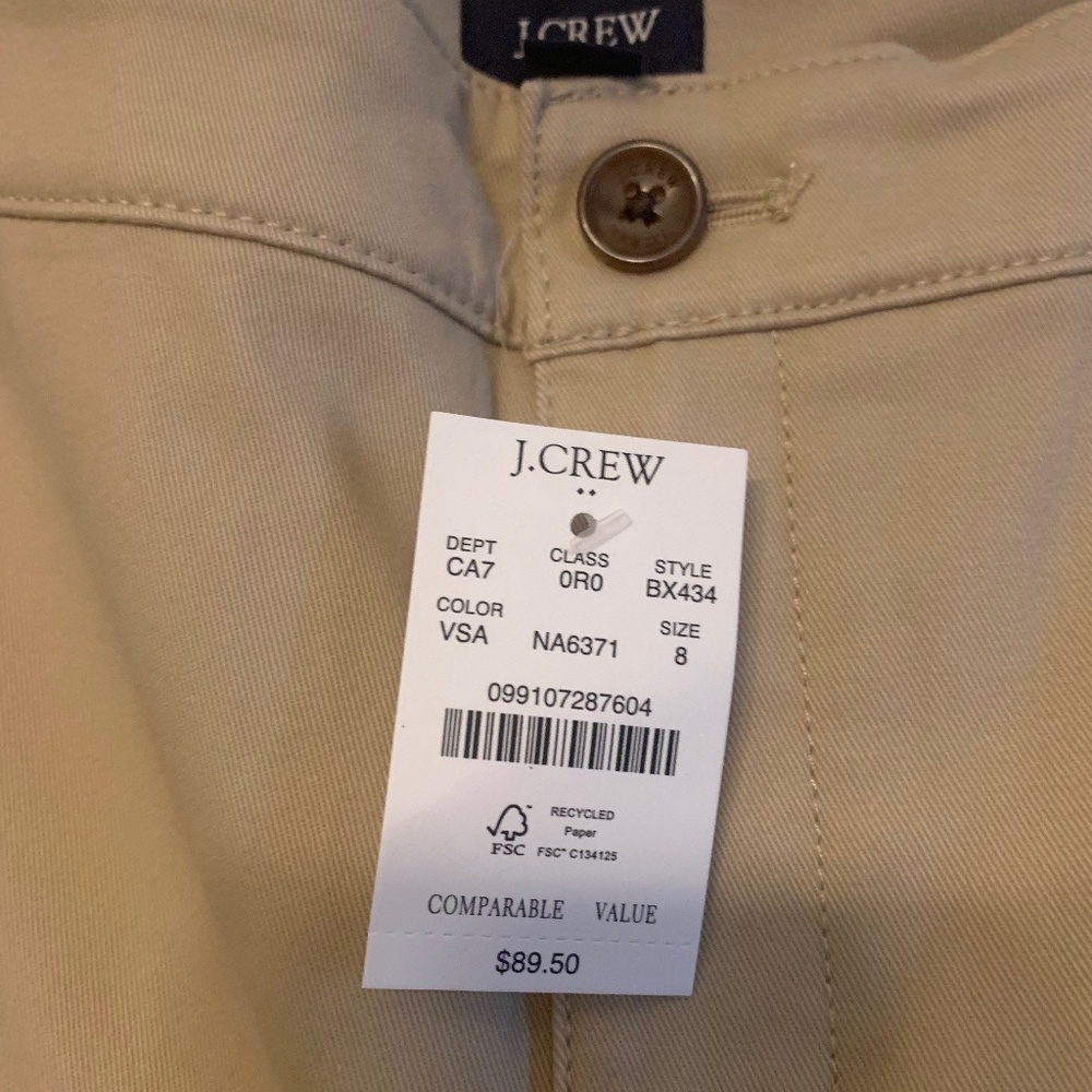 J.Crew Wide leg chino pant-sandstone